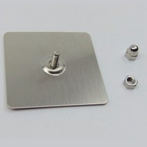 나사 고정 부착판 걸이 접착 홀더 시공 지지대 고리 선반 걸이, B_7x7cm
