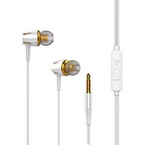 ZNS-B6 인 이어 헤드폰 3.5MM 커널형 이어폰 IP, 화이트 라인 골드