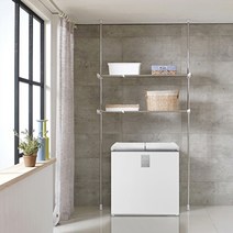 디자인룸즈 에브리 김치냉장고/세탁기 접이식 선반 행거 2단