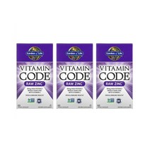 가든오브라이프 비타민 코드 로우 아연 비건 캡슐 60개입 [3통] Vitamin Code RAW Zinc