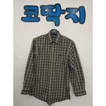 남02696 코오롱정품 춘추체크셔츠 케주얼웨어 중고구제 코딱지구제