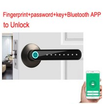 지문 도어 잠금 스마트 블루투스 비밀번호 핸들 usb 잠금 앱 키리스, 키트2 블랙