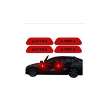 자동차 문 스티커 유니버설 안전 경고 마크 오픈 Hoge 반사 테이프 오토바이 4 개, blue