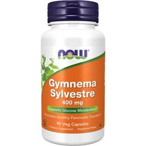 나우푸드 NOW Supplements 짐네마 실베스트르 400 mg 포도당 대사 지원 90 식물성 캡슐, 기본