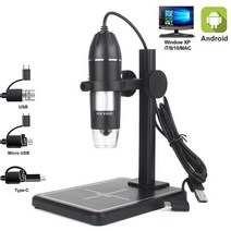 주사전자현미경 비파괴 수질 검사 오염도측정기 전문 USB 디지털 줌 카메라 확대경 리프트 스탠드 2MP 1000X 1600X 8 LED, 9.1600X - 3 IN 1  Lift Stand