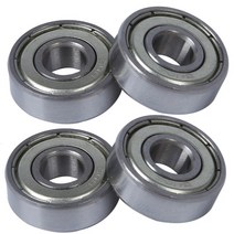 4Pcs 단일 차폐 608Z 소형 홈 볼 베어링, 은