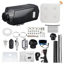 INSMA 8KW 12V 캠핑용 차량용 무시동히터/온풍기/캠핑난로+15L 연료 탱크, 검정