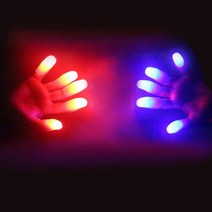 유니커블 매직 라이트 손가락 핑거 트릭 소품 LED 마법 빛나는 불빛 마술 도구 클로즈업 무대 마술사 놀이 장난감, 1세트 WPS153