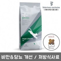 ﻿트로벳 고양이 처방식 사료 애묘용 WRD 비만&당뇨 1.8kg, 6개