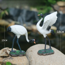 정원조형물 야외 연못 꾸미기 분수 장식 조경 흰두루미, 커플 A