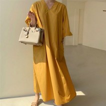 여름 로맨틱 캐주얼 루즈핏 빅사이즈 원피스 여성 프리미엄 벌룬 청담동 모임 하객룩