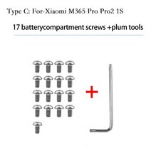 샤오미 킥보드 샤오미 M365/1S/PRO (A) 용 스테인레스 배터리 하단 커버/방수 링 없음 Ninebot Max G30 (B), 06 Type C 17pcs Xiaomi