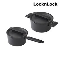 [락앤락] 가벼워서 편리한 원쿡 냄비 2종 세트 (편수 16cm+양수 18cm), 선택:편수 16cm+양수 18cm
