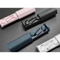 노이즈캔슬링 심플 콩나물 블루투스 이어폰 무선 고음질 마라톤 런닝용, 핑크