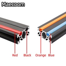 Ender 3/ CR10/ 1M CNC 20 시리즈 6mm 플랫 씰 2020 알루미늄 프로파일 소프트 슬롯 커버/패널 레드/오렌지, 01 Red