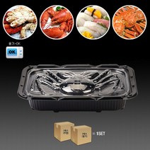 [IL∃7] 티피엠코리아 PP LM 킹크랩용기 중형 50개 초밥원형접시 킹크 포장음식 회용 배달 반찬 홍게 대게 일회용_E∃8260eA, ∠본상품, ∠본상품