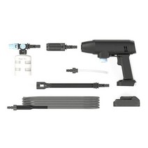 휴대용 엔진 하수구 고압세척기 무선고압분사기 스팀세차기 12000mah 무선 고압 와셔 배터리 오토바이 자동차 세척 물 spay gun foam generator 홈 clean, 검은색, 유럽 ​​연합