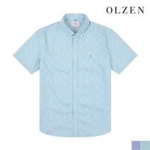 [올젠] 에어 스트라이프 반팔 셔츠 (ZOB2WC1358)