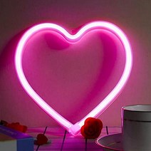 카페 조명 야외 실내 캠핑 딸기 모양 테이블 네온 사인 램프 침대 머리맡 야간 크리스, heart pink