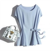 TANC 여성 여름 쉬폰 블라우스 반팔티 민소매 빅사이즈