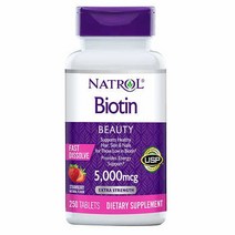 Natrol 나트롤 비오틴 뷰티 5000mcg 250정, 1병