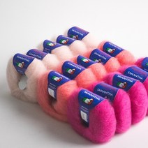 야나 사만다(Samantha) 뜨개실 대바늘 수퍼키드모헤어 나일론 코바늘 합사 의류뜨개, 520 라벤더퍼플