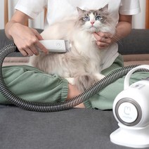 고양이 샤오미 애견진공미용기 5in1 스마트 진공흡입 이발기 바리깡, 흰색
