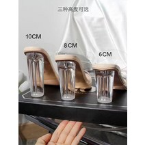 다리 세가지 굽높이 투명 굽낮은 굵은 유리네이드 크리스털 슈즈 샌들슬리퍼 여성패션하이탑