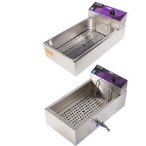 업소용 전기 튀김기 기름 치킨 핫도그 닭튀기기 감자, 12리터 업소용 튀김 기계