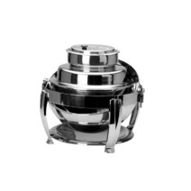 제호 보온통 원형 습워머 리벌빙 챠핑디쉬 예식장 전기용 금장스탠드 18호 JH089