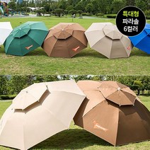 튼튼한 킹 특대형 팔각 파라솔 6컬러 2.7M 카페 펜션 정원 야외 옥상 식당 캠핑 전원주택 편의점 휴대용 감성파라솔 방수 그늘막 2단 폴딩 고정식파라솔, 지름 2.7M, 화이트 (WHITE)