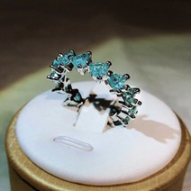 에메랄드반지 천연 천연석 탄생석 반지 원석 925 실버 고화질 보석 디자인 파라이바