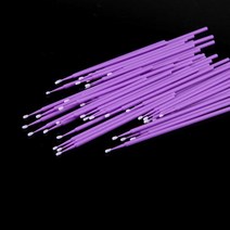 100 개/갑 눈썹 면봉 플라스틱 브러쉬 일회용 소재 눈썹 어플리케이터 중간 미세 속눈썹 면봉, [05] Deep purple trumpet