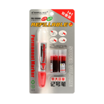 비투비월드 슈퍼볼륨 생잉크 보드마카(빨강)/1+1 잉크리필 마카펜, free, 단품