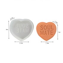 캔들만들기 DIY 양초 심장 모양 실리콘 금형 3d 편지 사랑 아로마 테라피 촛불 석고, SOUL MATE 06