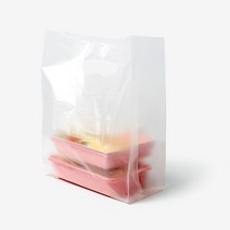 더팩 HD반투명 무지(소) 일회용 비닐봉투 비닐쇼핑백 100장, 100개, 1set