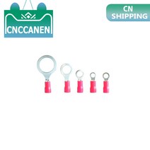 절연 링 터미널 커넥터 22-16 AWG 0.5-1.5mm2 빨간색 M3/M4/M5/M6/M8/M13 PVC 와이어 케이블 전기 크, 03 50PCS_02 RVS1.25-3.5