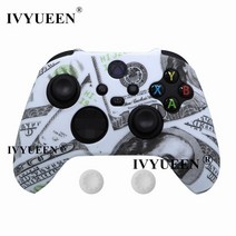 게임 액세사리 교체부품 IVYUEEN XBox 시리즈 S X용 무선 컨트롤러 전사 인쇄 보호 실리콘 케이스 스킨, US Dollar, 한개옵션1