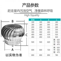 지붕 옥상 환풍기 환기팬 벤츄레이터 무동력 식당, 09 250타입304스테인레스완성품(