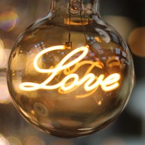 당일배송 메리트조명 LED 레터링 에디슨램프 LOVE 하트 에디슨 램프, Love-G95(5W) 원형