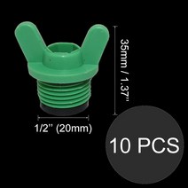 배관자제 스토퍼 MUCIAKIE-수나사식 PPR 엔드 플러그 스토퍼 10 개 1/2 ''(20MM) 이중 씰링 포함, 01 AB805C-A