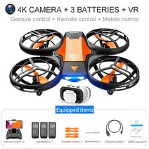 djit 20 30 레이싱드론 팡팡드론 v8 도매 유도 제어 rc 헬리콥터 장난감 선물 fpv 101, 주황색 4k 3b vr