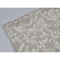 패브릭제이 고밀도 네프 메탈릭 사틴 번아웃 주름 플라워 원단 FJ-270