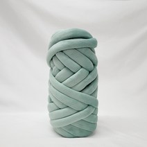 주말세일 (유나뜨개) 자이언트 벨벳얀 빅얀 가방 블랭킷 쿠션 핑커니팅, 04 민트