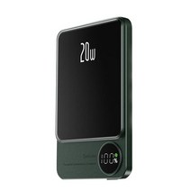 18650 배터리 휴대용 무선 보조베터리 mAh 자기 충전기 여행, [02] Green