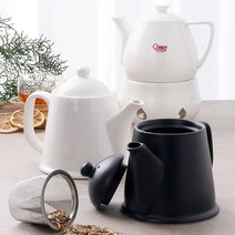 아르타 도자기 주전자 티포트 티팟 티워머, 05-코자니 도자기 티포트 흰색, 흰색