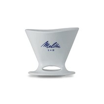 메리타 Melitta 커피 드리퍼 2~4잔용 프리미엄 필터 1×2 수접·메이저 스푼 첨부 일본제 하사미야키 PF-WH 1×2 화이트