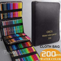 프리즈마 수성 색연필 컬러 연필 오일 수채화 드로잉 세트 천 가방 미술 용품, 18 200 water colors bag