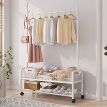 Zuge 이동식 행거 튼튼한 시스템 옷걸이행거, 화이트