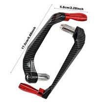 오토바이 호환 알루미늄 핸드 가드 보호대 낙하 방지 인치 모터 브레이크 클러치 레버 전기용, CHINA_Red